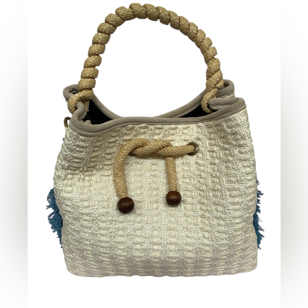 VIAMAILBAG Cayon fringe tot handle bucket bag-Made in Italy